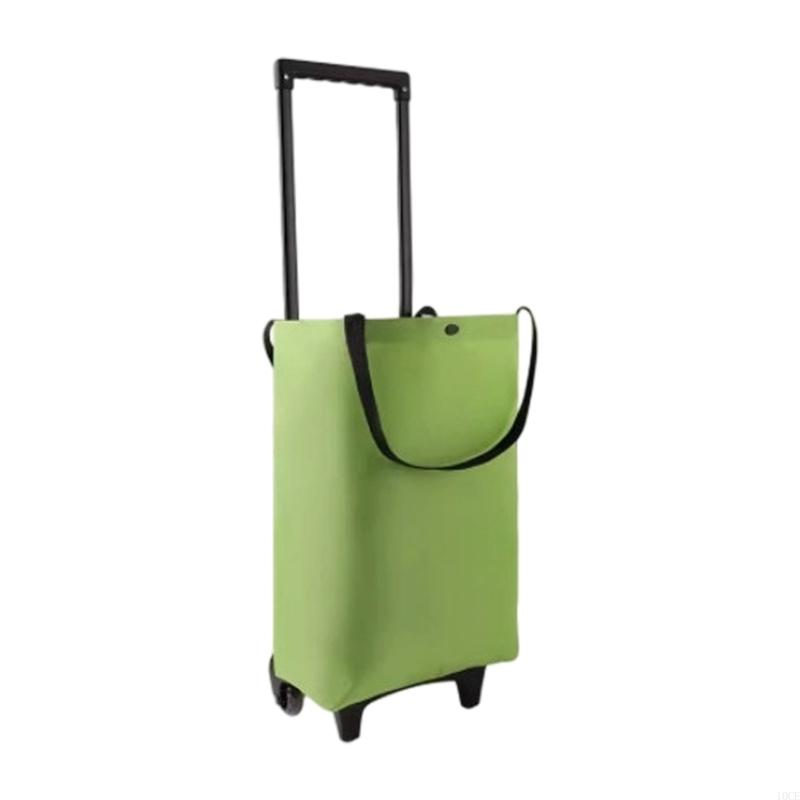 Foldable Rolling Luggage Bag - 軽量折りたたみトロリーカート格納式ハンドル静かなホイール実用的なオックスフォード生地
