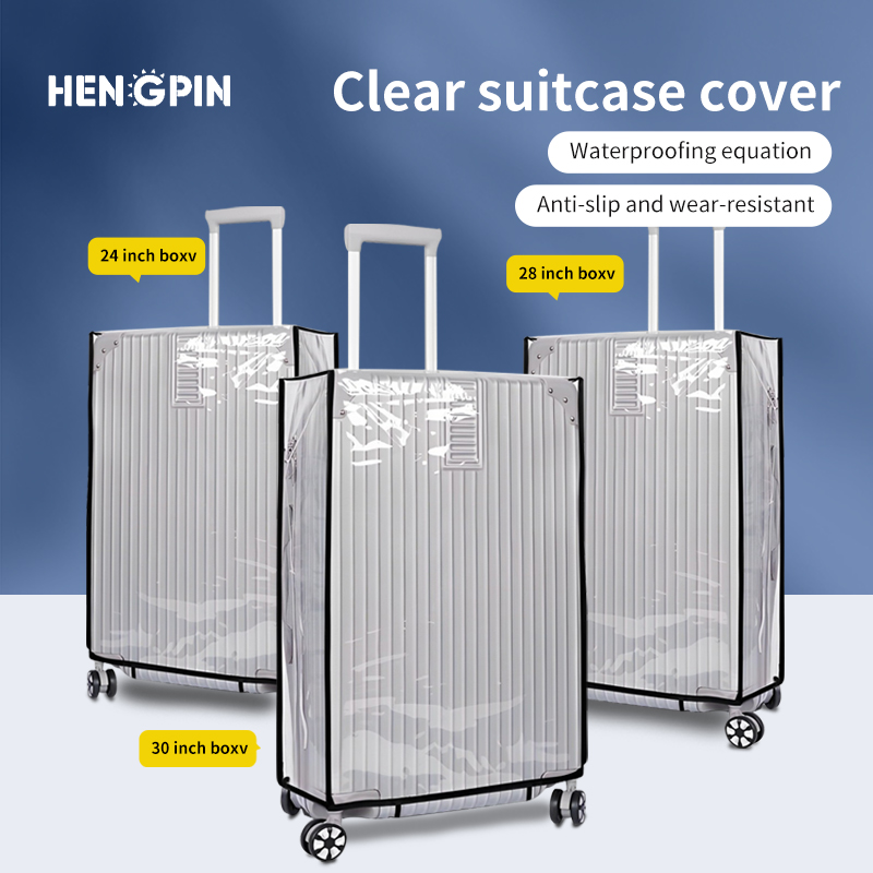 Luggage Protective Cover Transparent - 完全透明荷物プロテクターカバー PVC 防水防塵耐久性のあるスーツケースカバープロテクタートラベルアクセサリー