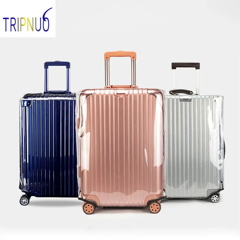 Luggage Protective Cover Transparent - 透明 PVC 荷物カバー防水スーツケース保護カバー 20-30 インチトロリーケースノンスリップ/落下防止/傷防止