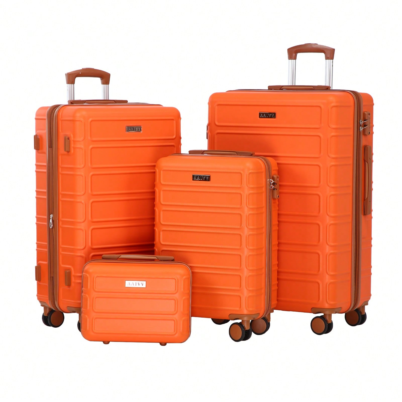 Expandable Hard Shell Luggage Set - 4-in-1拡張可能なABS製スーツケースセット、13/20/26/28インチのハードシェルスーツケース、デュアルスピナーホイールとTSAロック付き、あらゆる旅行ニーズに対応する頑丈なトラベルバッグ