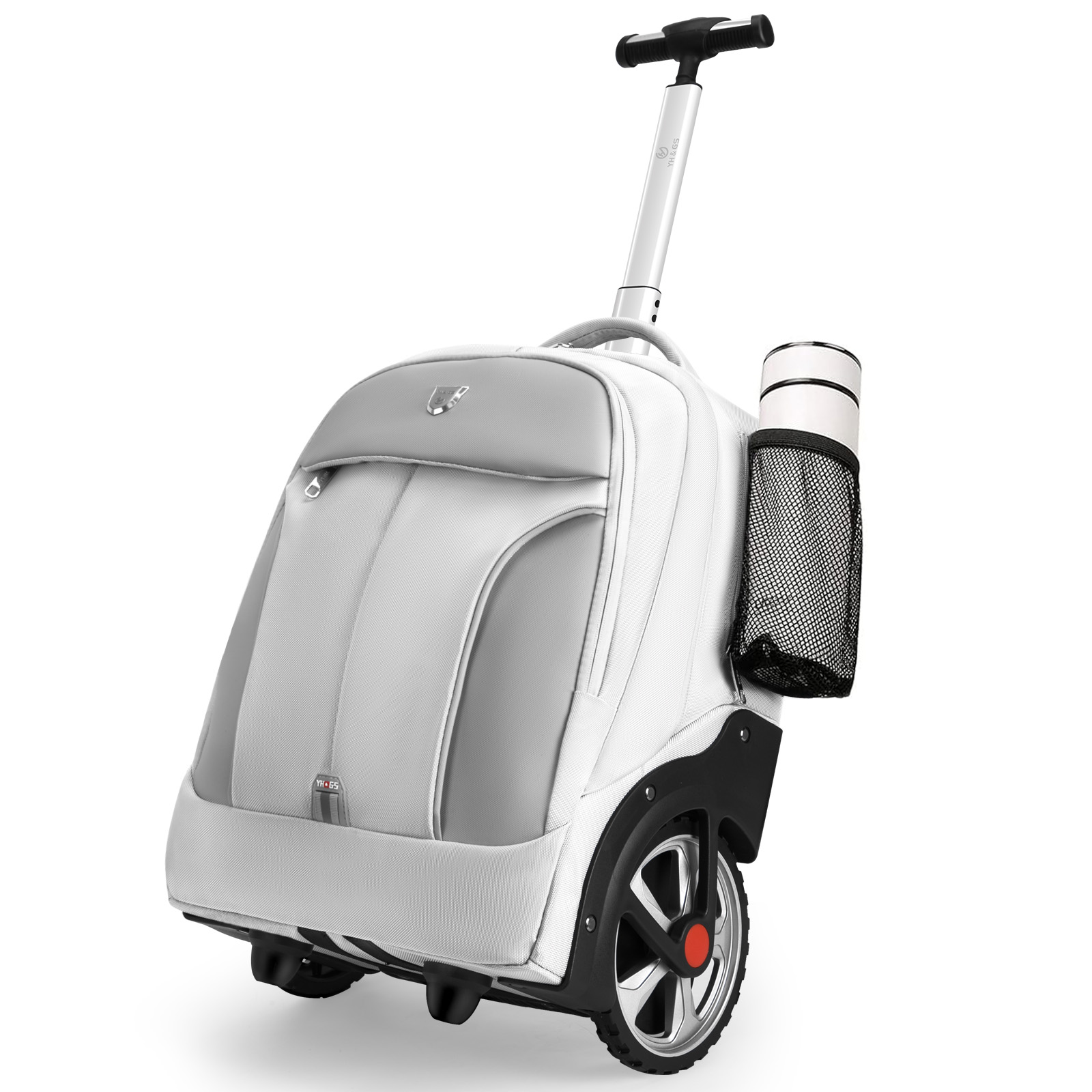 Foldable Rolling Luggage Bag - ローリングラゲッジバックパック、ホイール付きトラベルスーツケース、トロリーバッグ、多機能ラップトップキャリーオンバックパック（ビジネス旅行用）