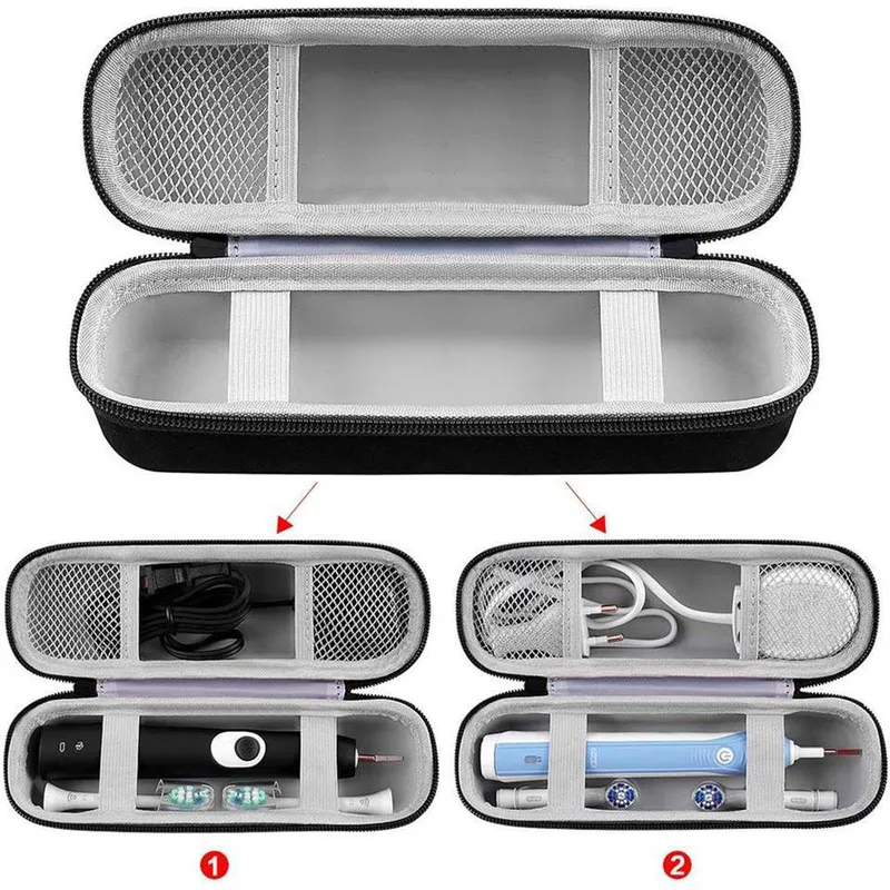 Travel Bags - 携帯用電動歯ブラシ収納バッグ ミニトラベルケース 防水防塵EVA素材 環境に優しいデザイン 大人用