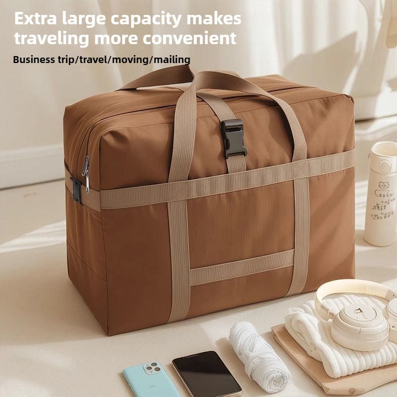 Luggage - 特大トラベルダッフルバッグ 折りたたみ式オックスフォード移動用トートバッグ 航空会社預け入れ可能荷物 防水収納 耐水性 ヘビーデューティー