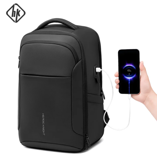 Backpacks - HK 17.3インチ メンズノートパソコンバックパック 多機能ビジネス＆トラベルバックパック USB充電機能付き 防水トラベルバックパック