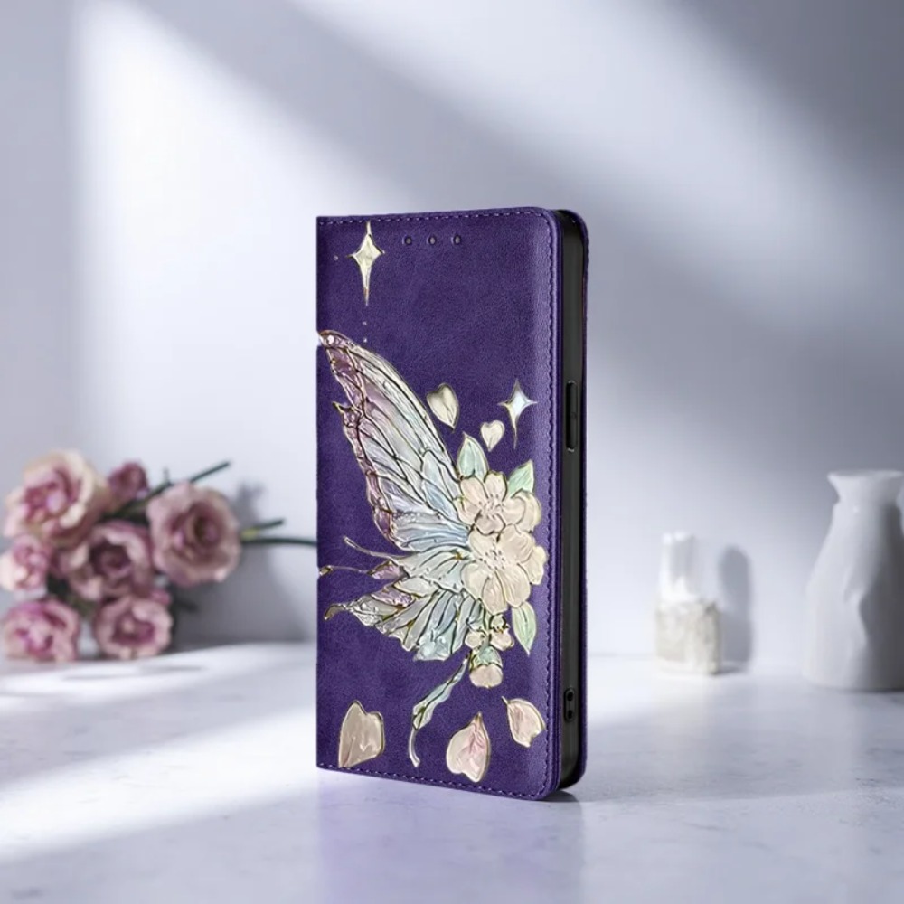 Wallets - 塗装済み磁気フリップレザーウォレットケース Samsung Galaxy S26 Ultra S25