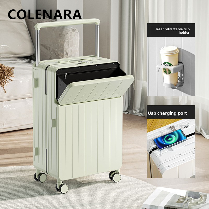 COLENARA 多機能スーツケース 充電機能付き搭乗ケース - Front Opening Laptop Luggage 24 Inch のレビューと価格