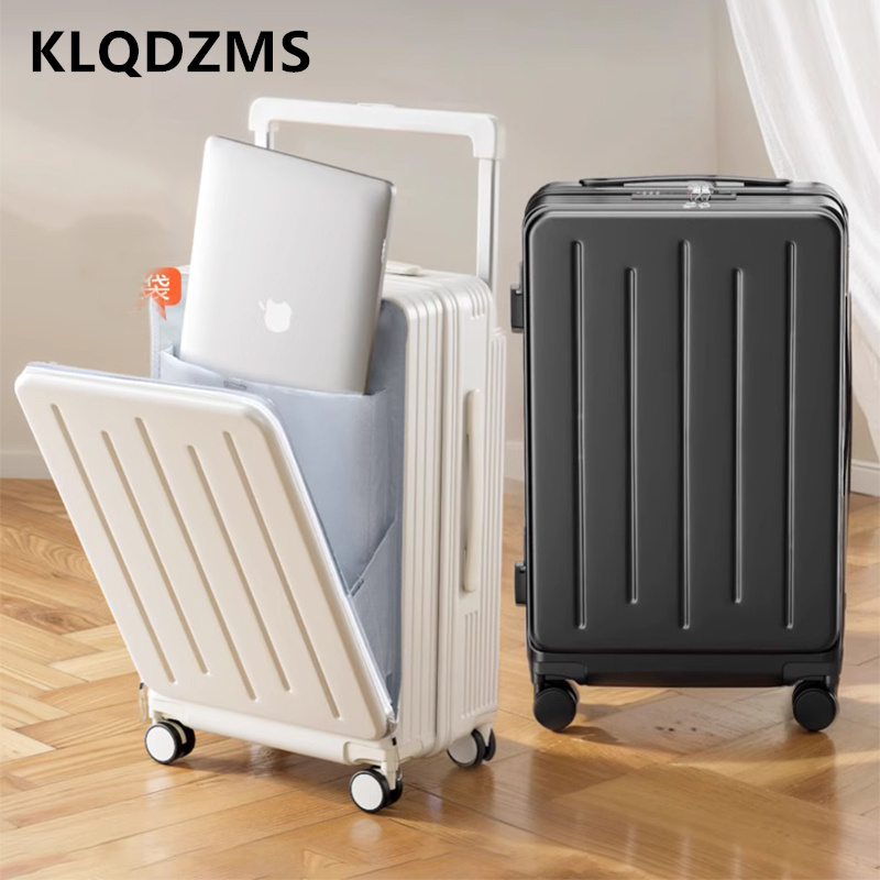 KLQDZMS 高品質スーツケースフロントオープニングボーデ - Front Opening Laptop Luggage 24 Inch のレビューと価格