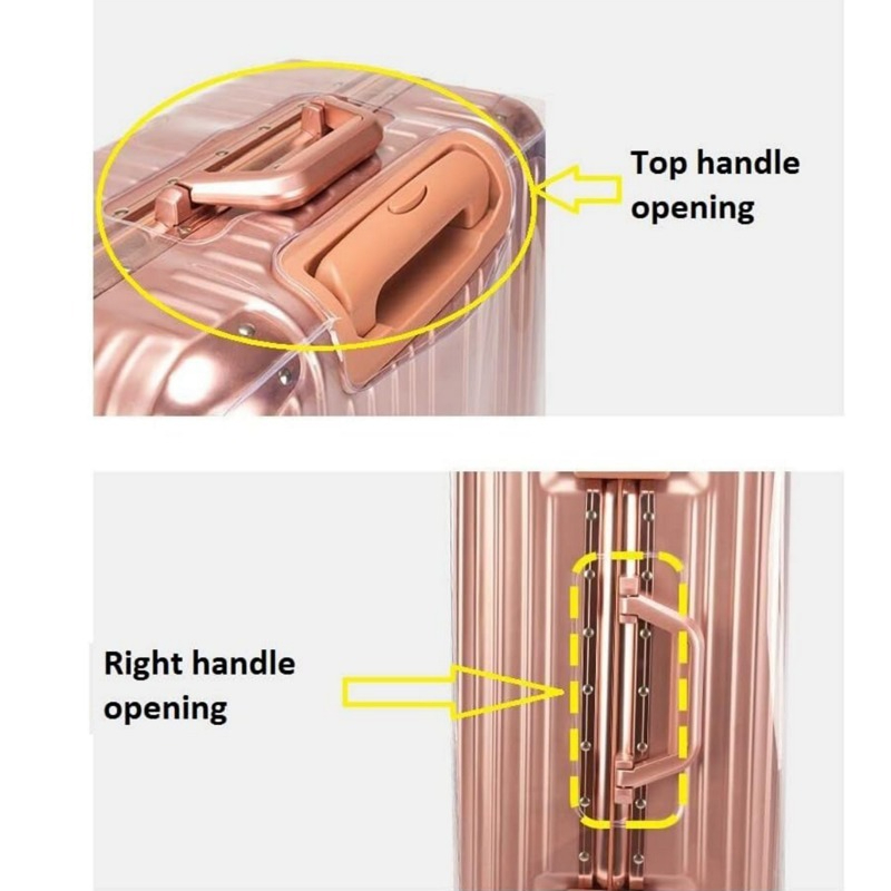 防水ホイール付きスーツケース用ダストカバー 透明PVCスーツ - Luggage Protective Cover Transparent のレビューと価格