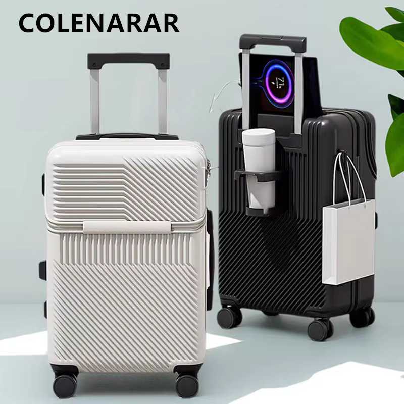COLENARA充電機能付き荷物入れフロントオープン式ラップ - Front Opening Laptop Luggage 24 Inch のレビューと価格