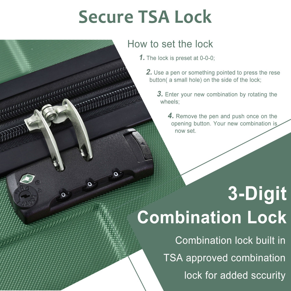 2ピース拡張可能なハードシェルABSラゲージセット、TSAロ - Expandable Hard Shell Luggage Set のレビューと価格