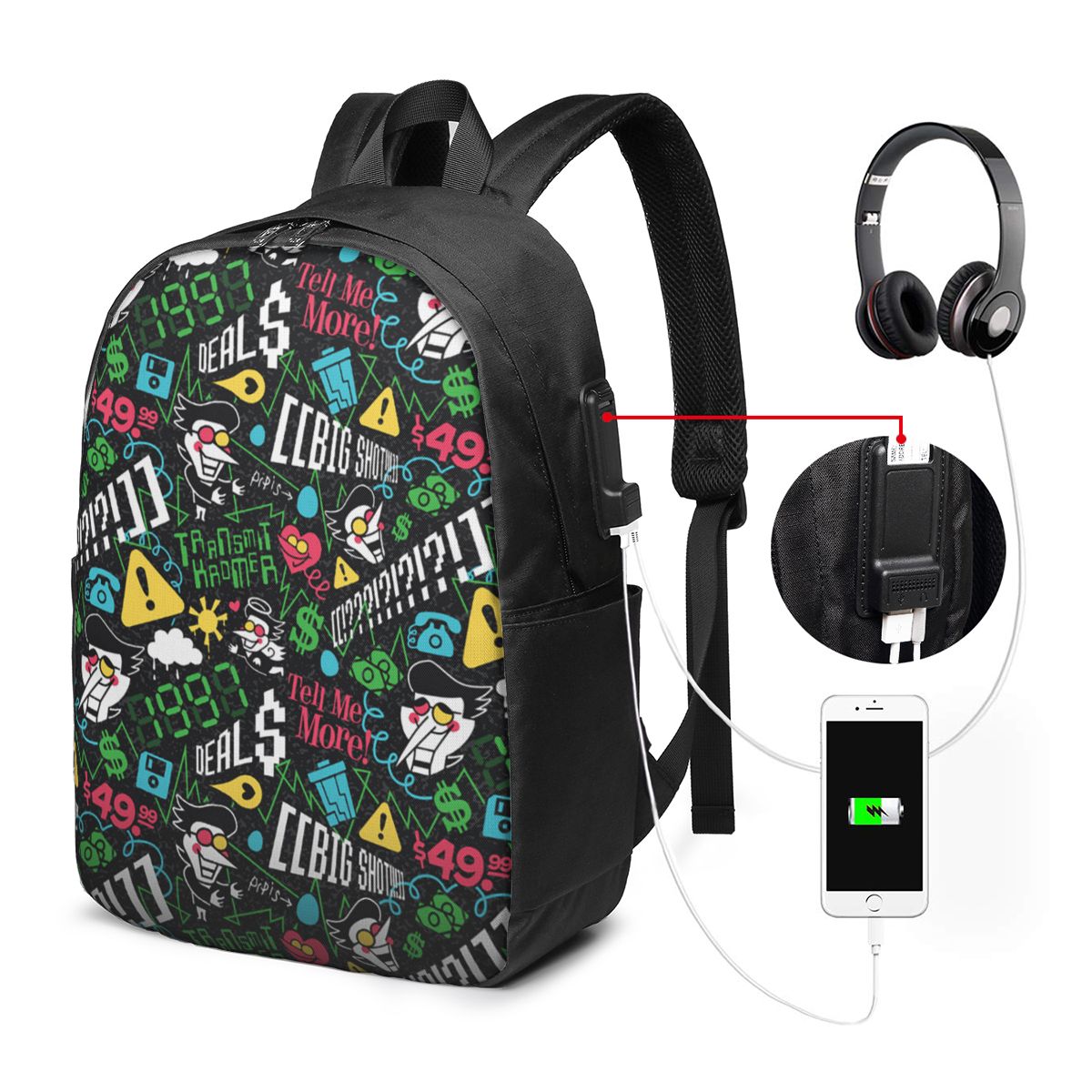 Deltarune SPAMTON G バックパック旅行ノー - Travel Bags のレビューと価格