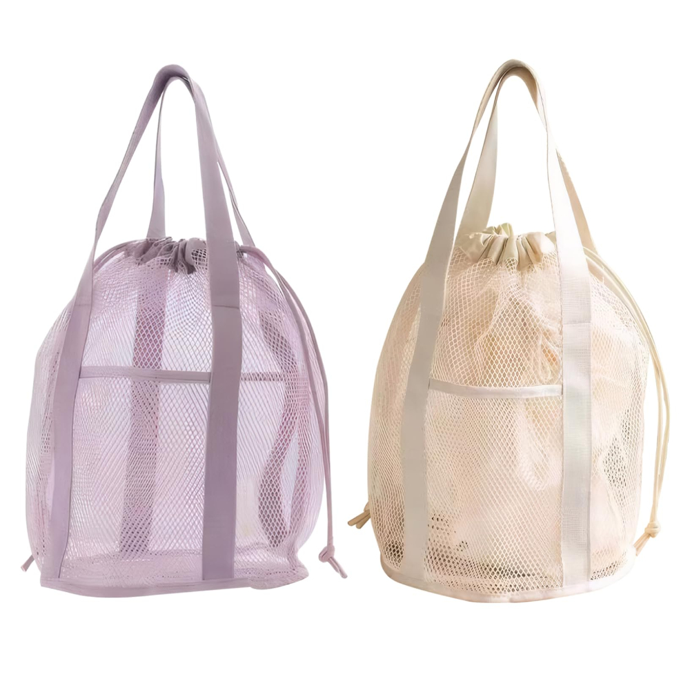 旅行用トイレタリーバッグ メッシュ中空折りたたみ式超軽量ハン - Cosmetic Bags のレビューと価格