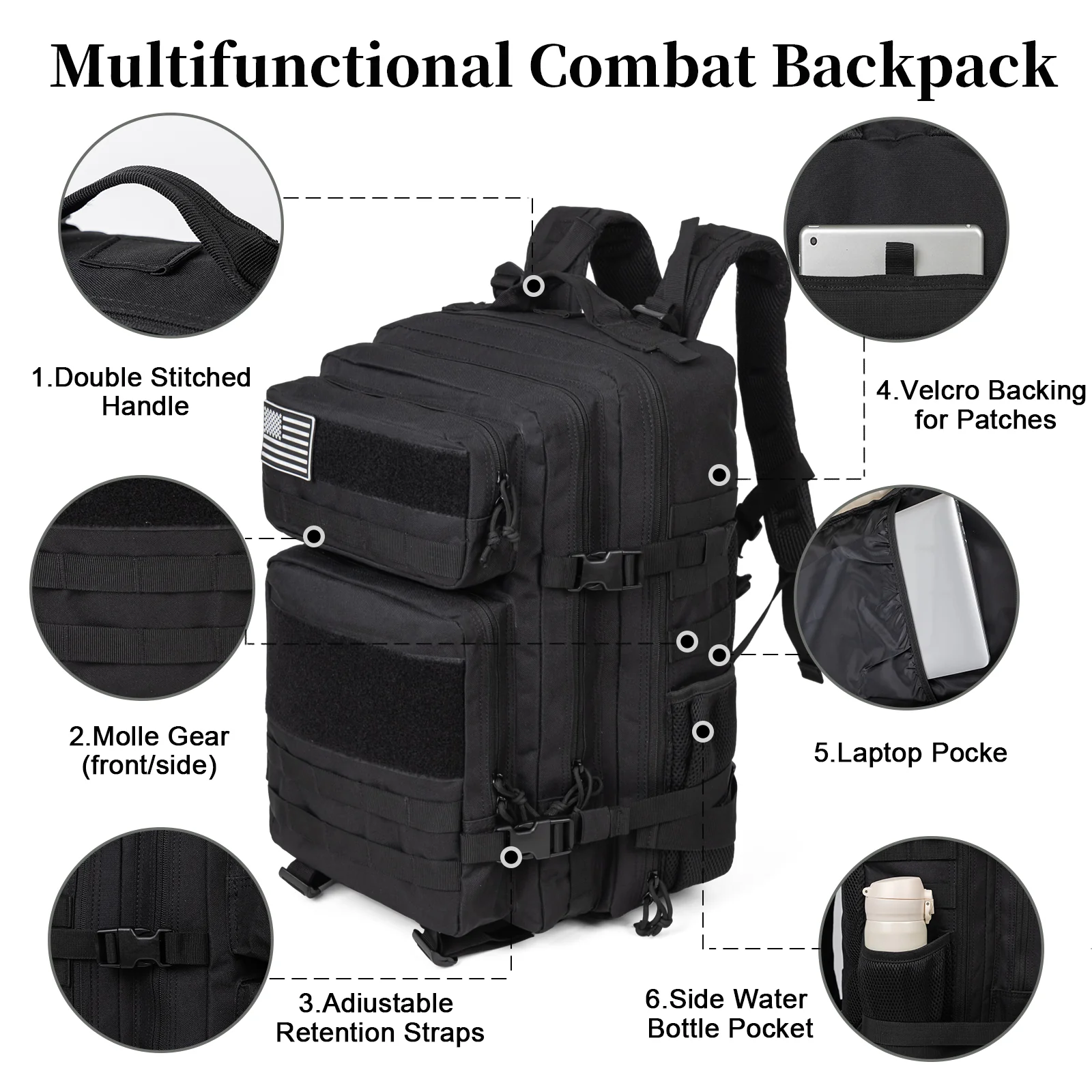 60L アーミーミリタリータクティカルバックパック メンズト - Backpacks のレビューと価格