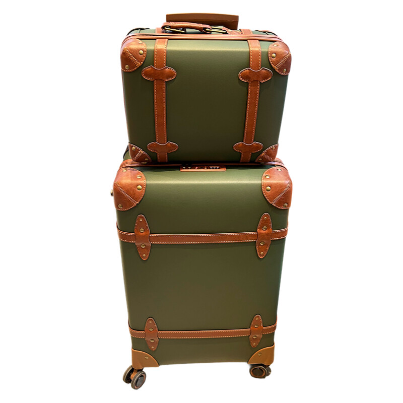 ヴィンテージ PU レザースーツケース女性のためのレトロなデ - Retro Vintage Trunk Suitcase のレビューと価格
