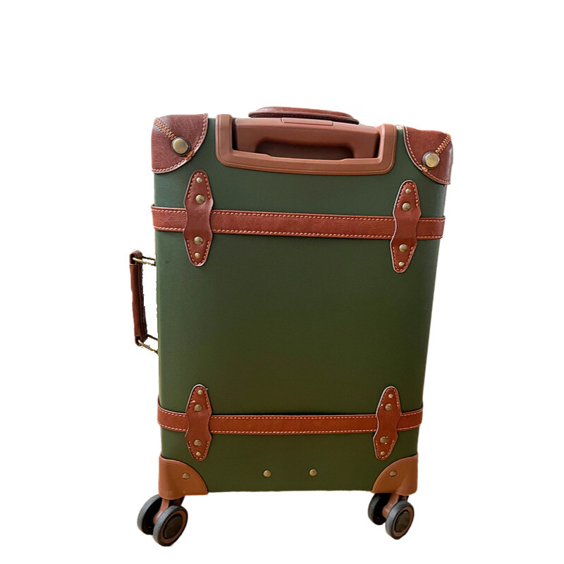ヴィンテージ PU レザースーツケース女性のためのレトロなデ - Retro Vintage Trunk Suitcase のレビューと価格