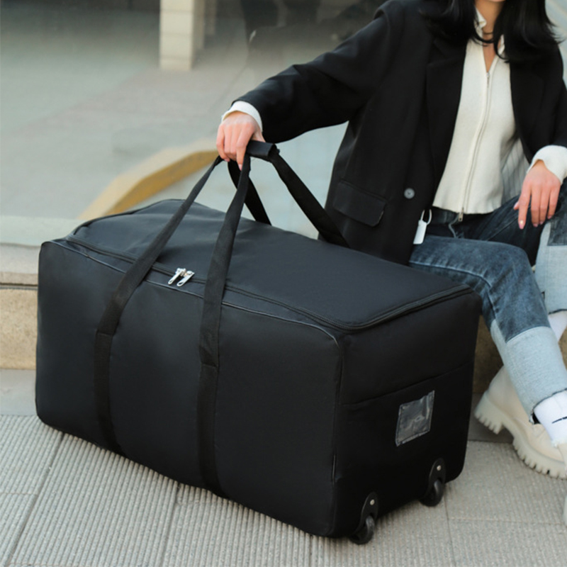 大容量トロリーバッグホイール付き折りたたみ荷物ホイール付きバ - Foldable Rolling Luggage Bag のレビューと価格