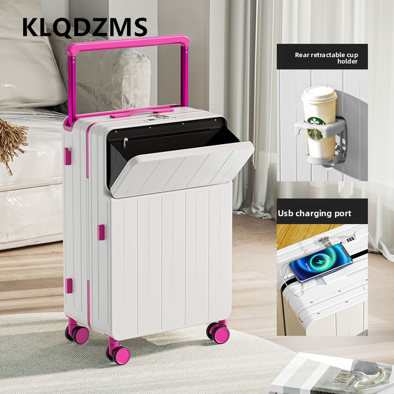 KLQDZMS 多機能スーツケース フロントオープニング搭乗 - Front Opening Laptop Luggage 24 Inch のレビューと価格