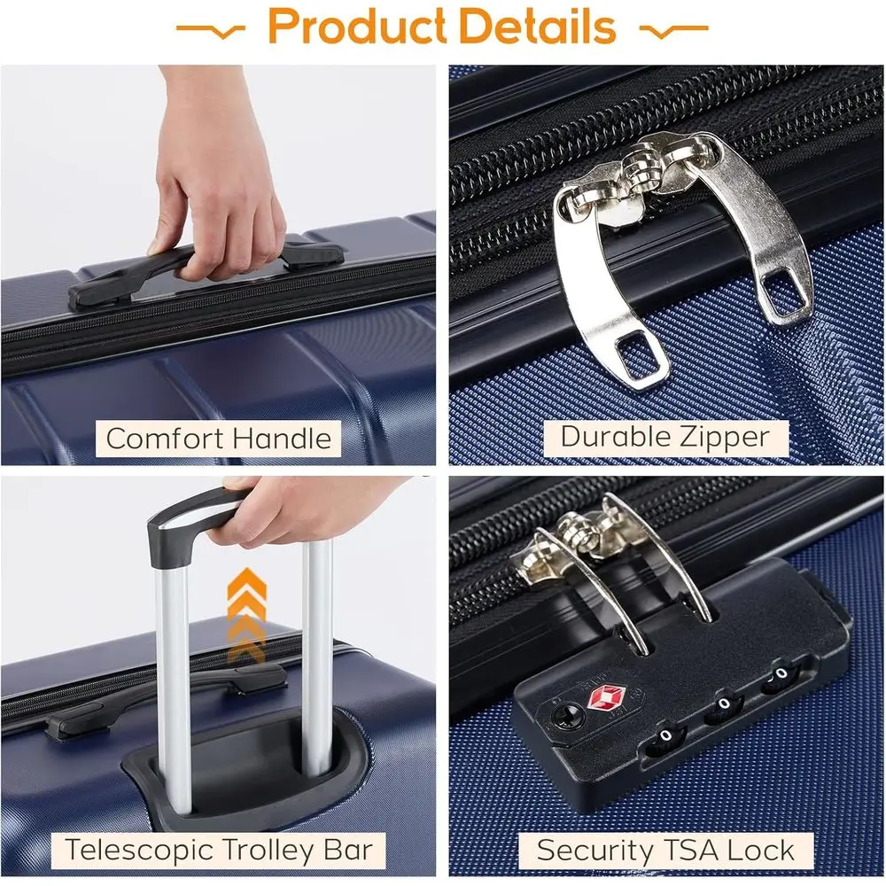 3ピース ハードシェル拡張可能スーツケースセット（スピナーホ - Expandable Hard Shell Luggage Set のレビューと価格