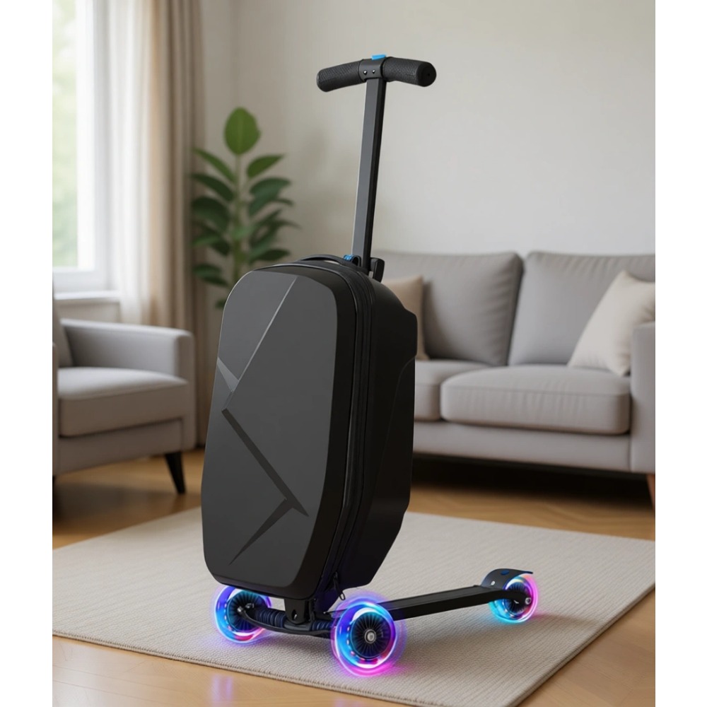 子供用スクーターラゲージ：軽量折りたたみ式ライドオンスーツケ - Kids Ride On Suitcase Scooter のレビューと価格
