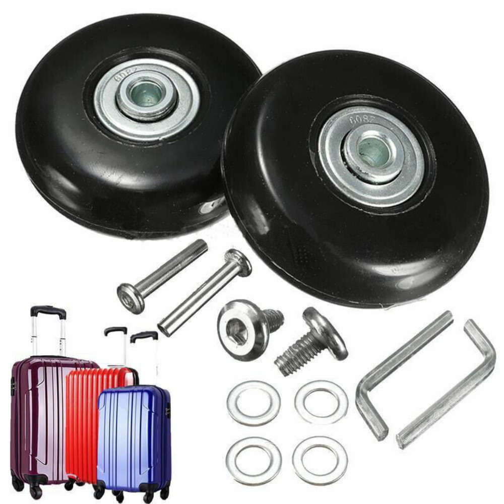 2 個交換ホイールネジ付き旅行荷物スーツケースホイール車軸修 - Silent Replacement Luggage Wheels のレビューと価格