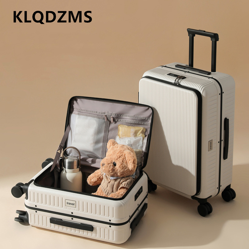 KLQDZMS 20インチ24インチローリングスーツケースフ - Front Opening Laptop Luggage 24 Inch のレビューと価格