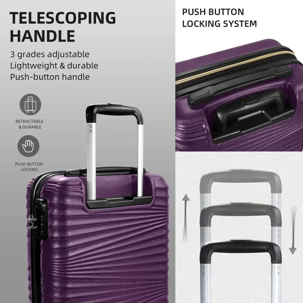 5点セット ハードシェル拡張可能スーツケースセット スピナー - Expandable Hard Shell Luggage Set のレビューと価格