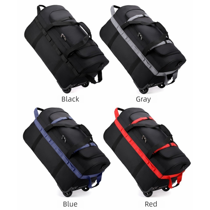 頑丈なホイール付きダッフルバッグ 折りたたみ式 防水 ローリ - Foldable Rolling Luggage Bag のレビューと価格