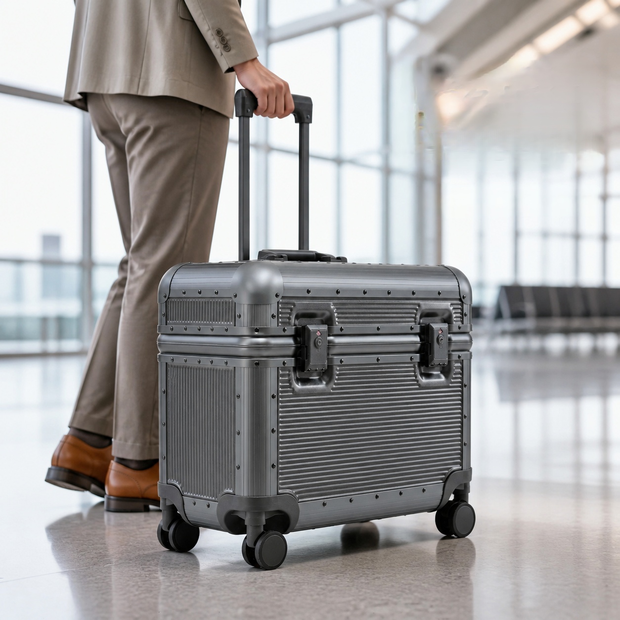 バニーフライ 20インチ PCキャリーオンスーツケース アル - Aluminum Frame Carry On Luggage のレビューと価格