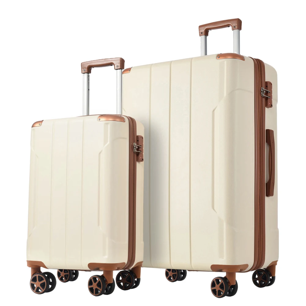 ハードシェルABS製スーツケースセット 2ピースセット 拡張 - Expandable Hard Shell Luggage Set のレビューと価格