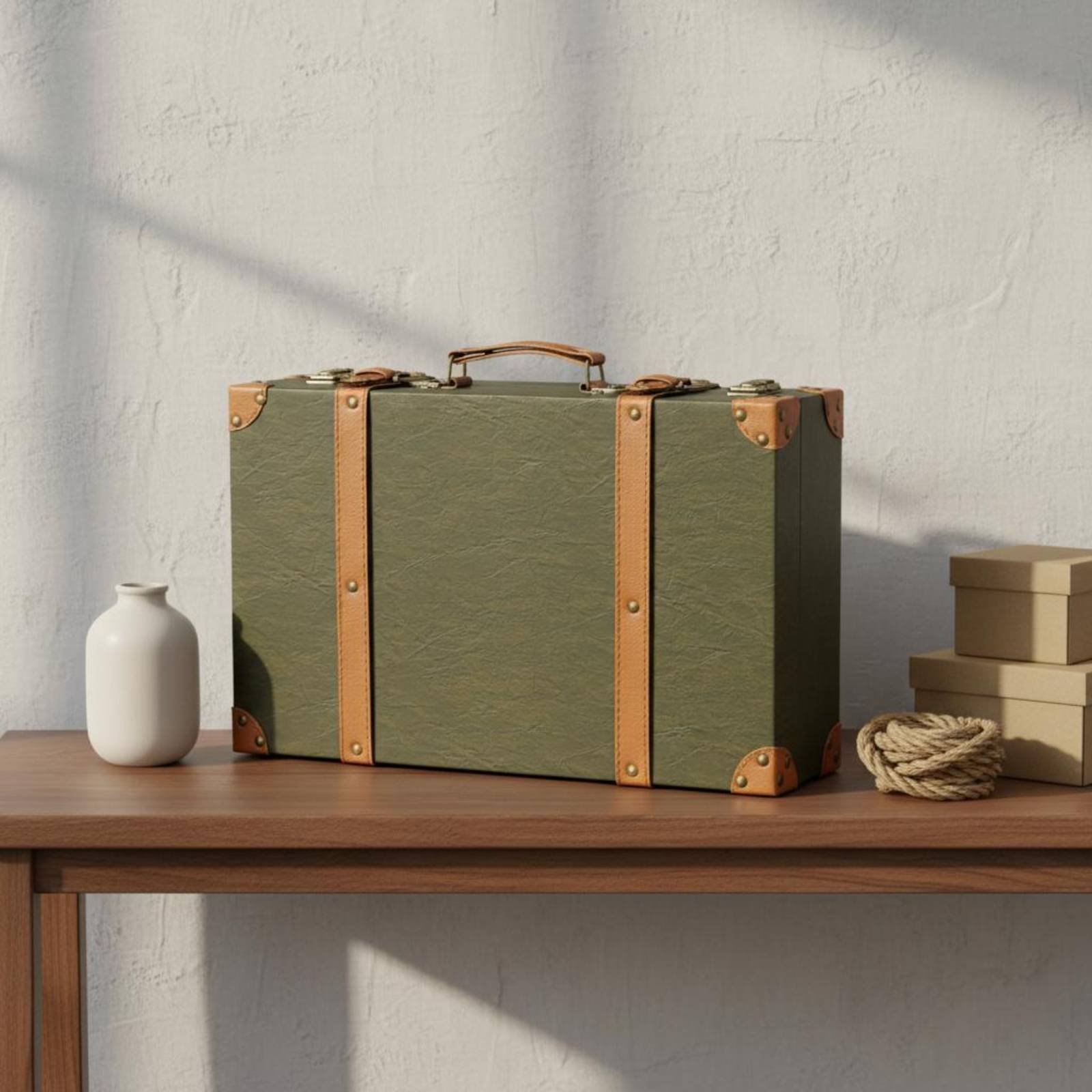 3ピースヴィンテージスーツケースセット写真撮影用小道具レトロ - Retro Vintage Trunk Suitcase のレビューと価格