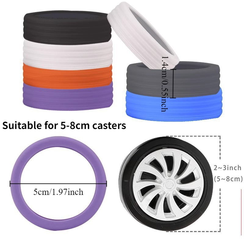 8 個のサイレント荷物ホイールゴムスリーブトロリーホイール交 - Silent Replacement Luggage Wheels のレビューと価格