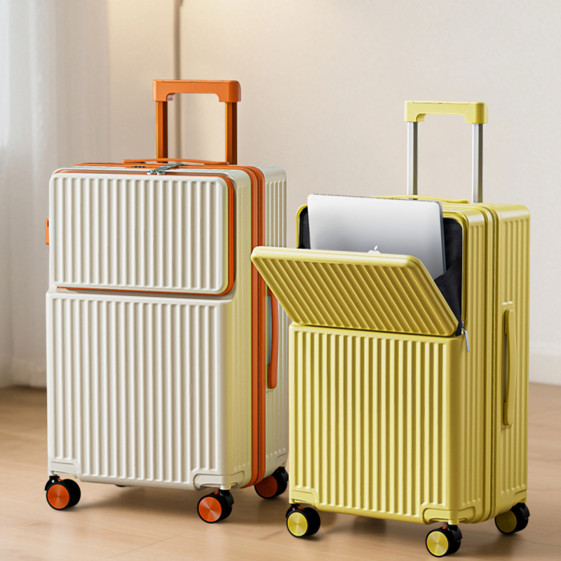 スタイリッシュな20/24インチトラベルスーツケース、ビジネ - Front Opening Laptop Luggage 24 Inch のレビューと価格