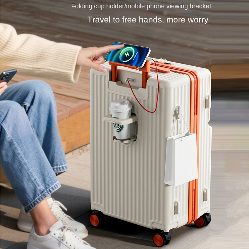 スタイリッシュな20/24インチトラベルスーツケース、ビジネ - Front Opening Laptop Luggage 24 Inch のレビューと価格