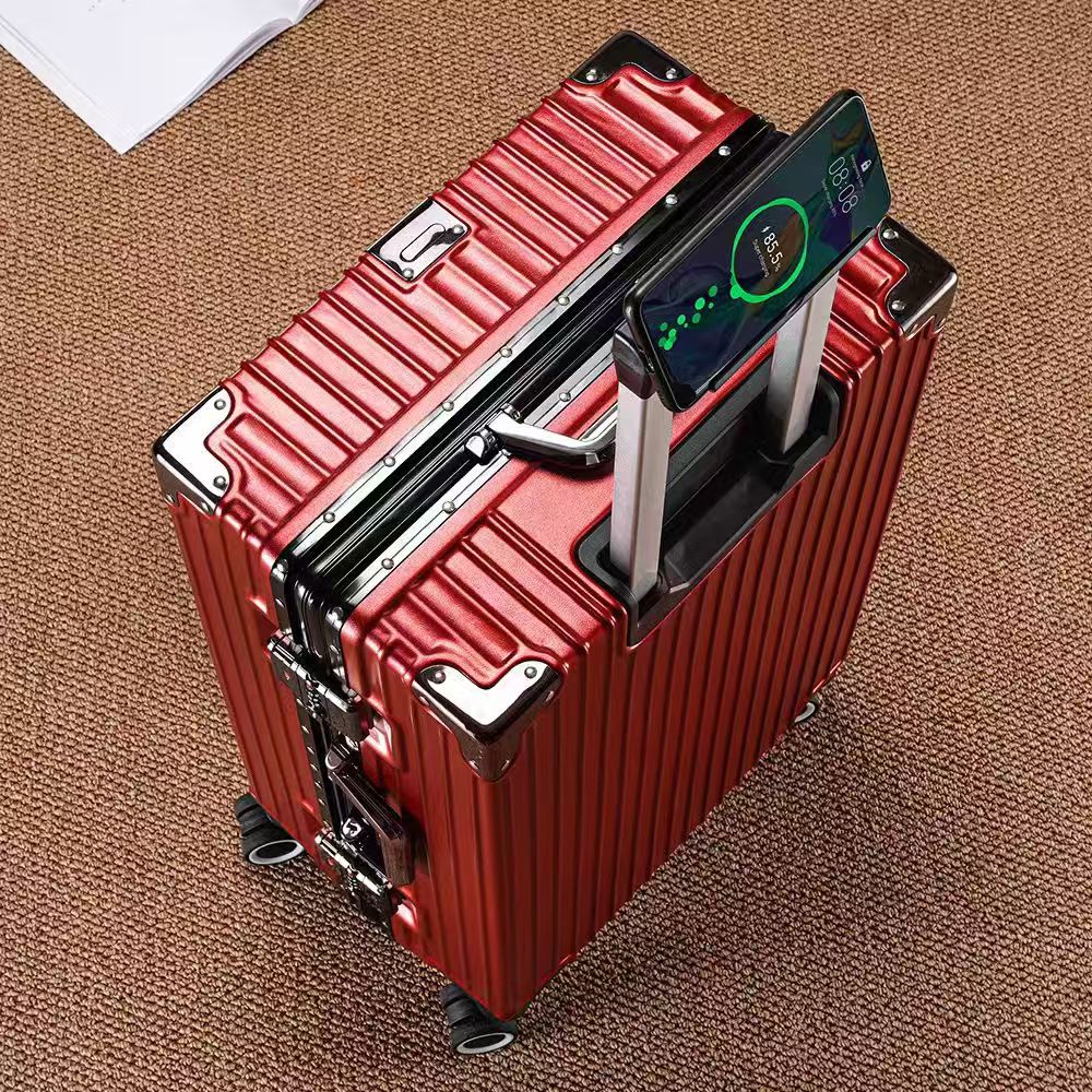【ドロップディール】108個のリベットが付いたアルミフレーム - Aluminum Frame Carry On Luggage のレビューと価格