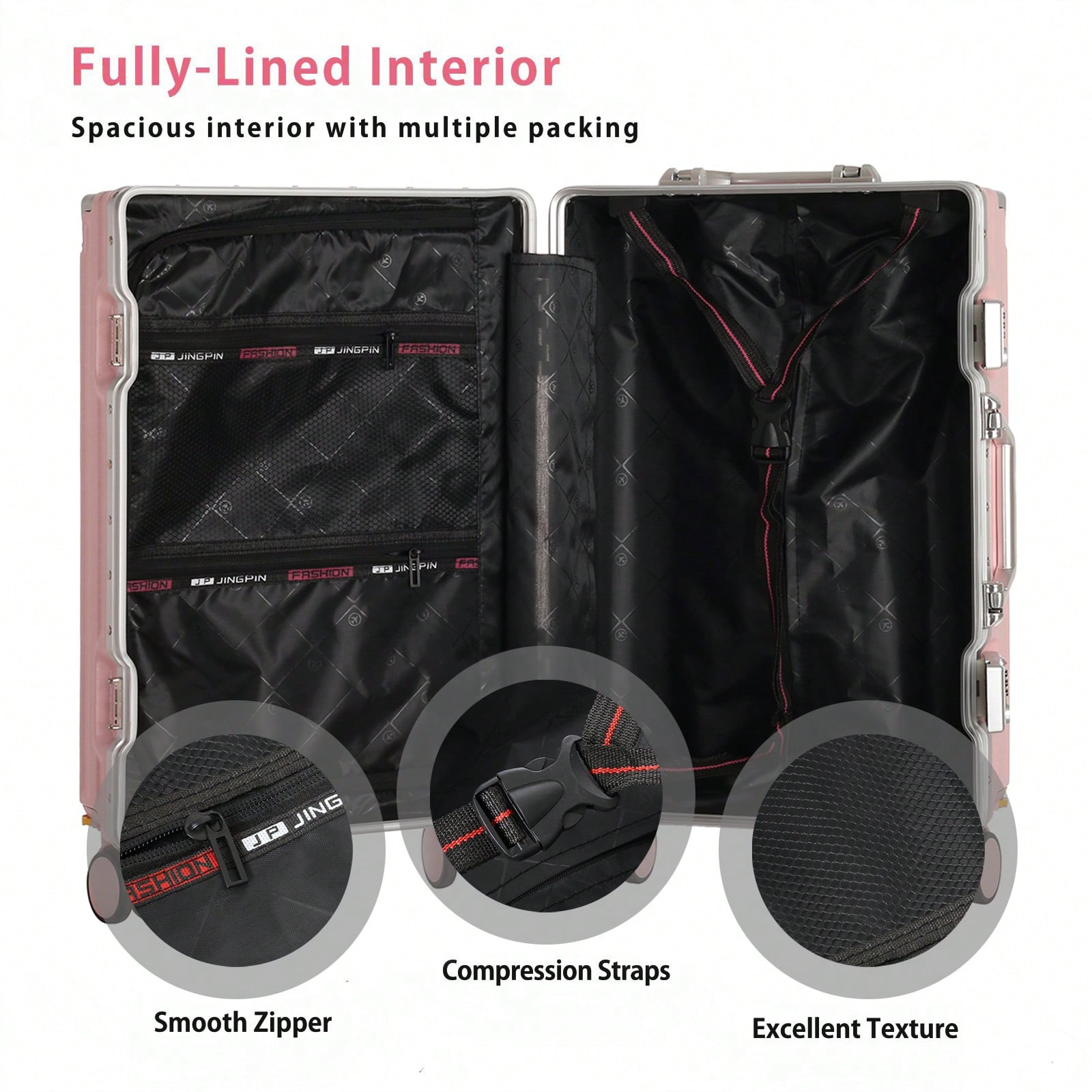 20インチ機内持ち込み可能スーツケース、航空会社承認済み、P - Aluminum Frame Carry On Luggage のレビューと価格