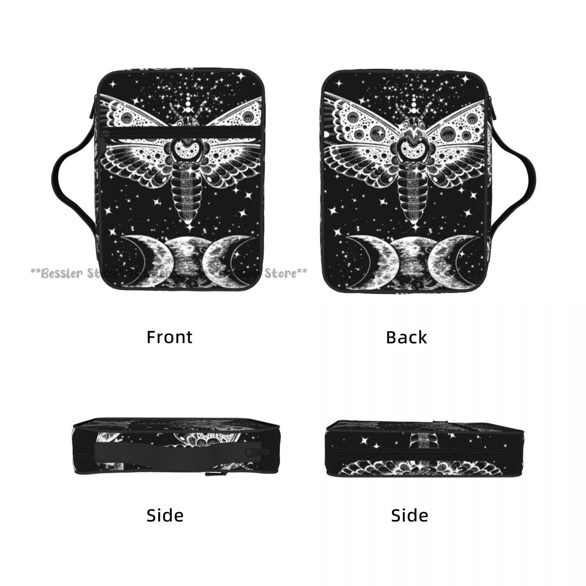 トリプルムーンバタフライ女神ウィカンアート聖書バッグジッパー - Handbags のレビューと価格