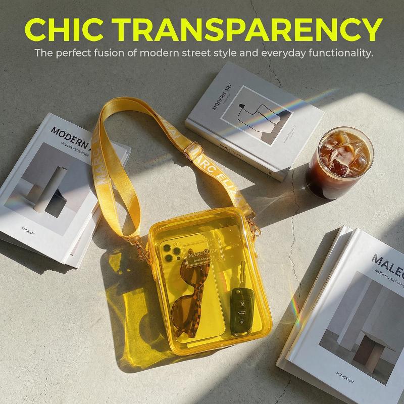 新しいファッショナブルな PVC メッセンジャーバッグ透明シ - Handbags のレビューと価格