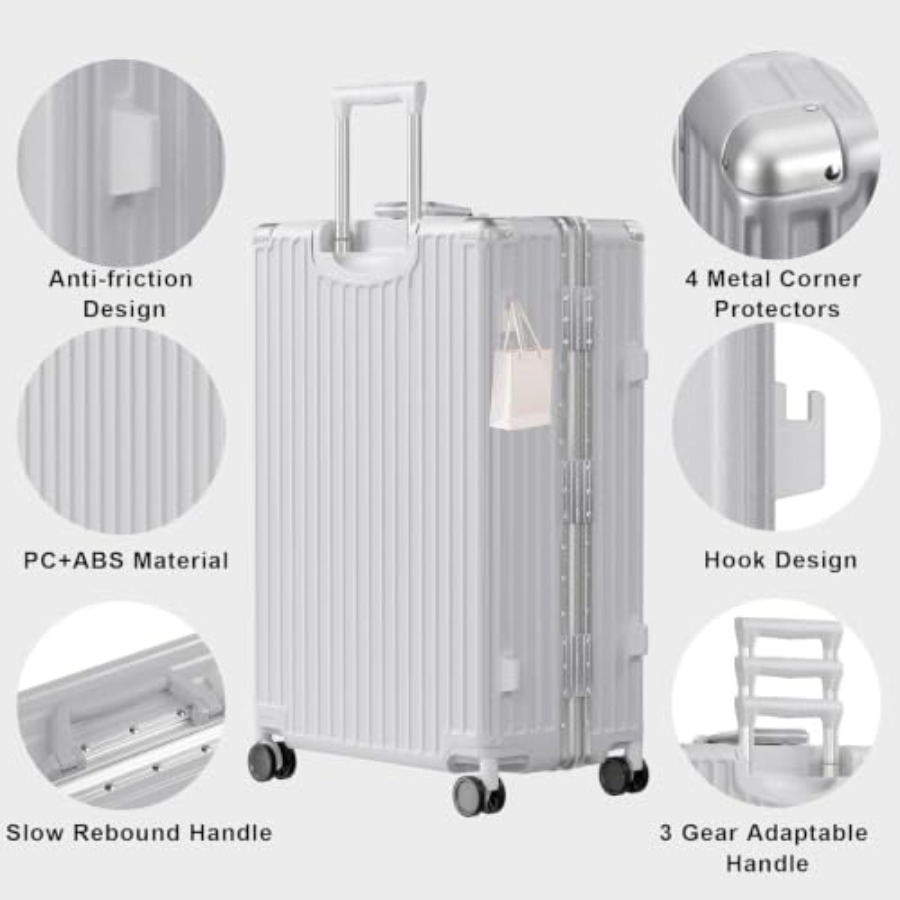 荷物セット 2個 アルミフレーム キャリーオン＆チェックイン - Aluminum Frame Carry On Luggage のレビューと価格