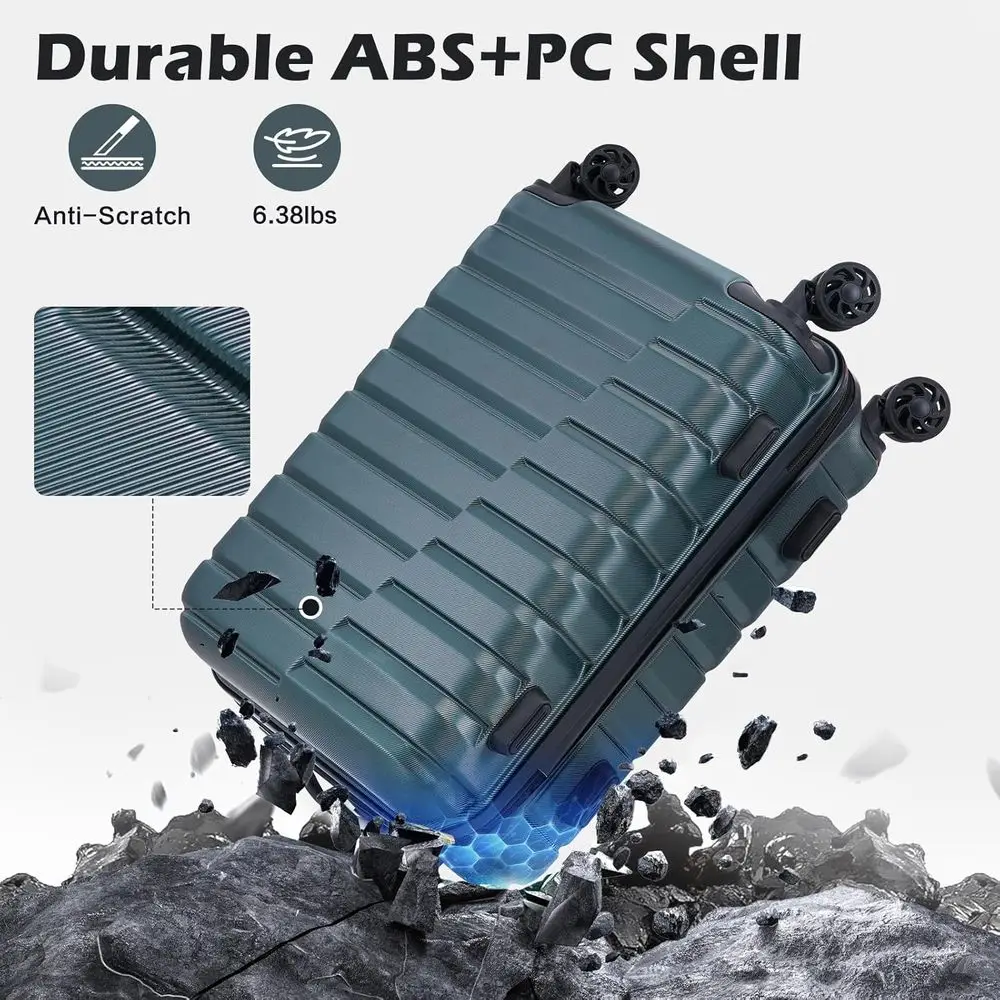 3ピースハードシェルスピナーラゲージセット、拡張可能な大型ス - Expandable Hard Shell Luggage Set のレビューと価格