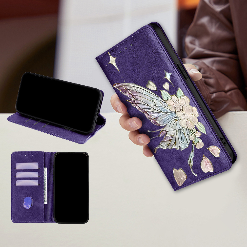 塗装済み磁気フリップレザーウォレットケース Samsung  - Wallets のレビューと価格