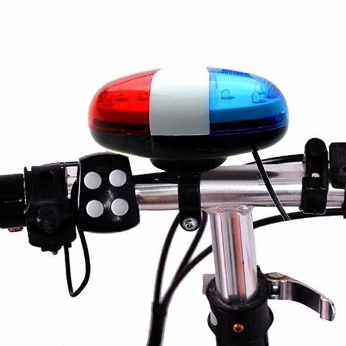 自転車ベル パトカーライト 6LED 4音 電子ホーン サイ - Kids Ride On Suitcase Scooter のレビューと価格