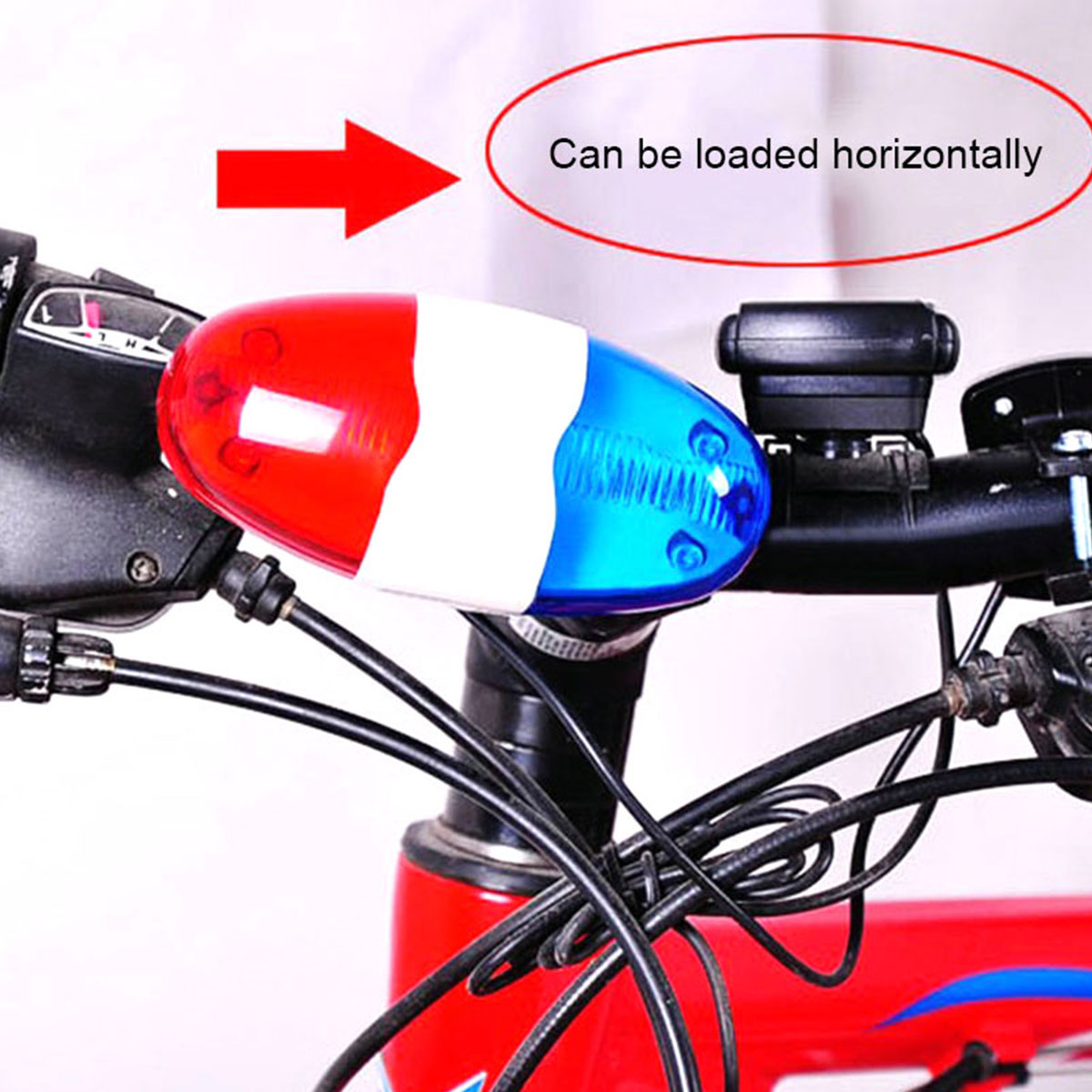 自転車ベル パトカーライト 6LED 4音 電子ホーン サイ - Kids Ride On Suitcase Scooter のレビューと価格